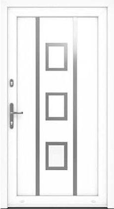 Drutex Haustür Modell 4 - Nürnberg in Weiß