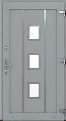 Drutex Haustür Modell 4 - Nürnberg in Grau