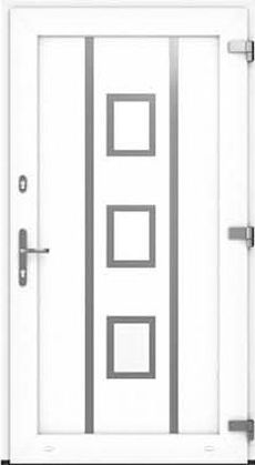 Drutex Haustür Modell 4 - Nürnberg in Weiß