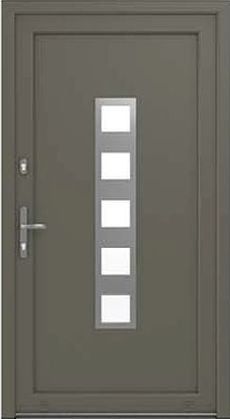 DRUTEX Haustür Modell 5 - Duisburg in Basaltgrau glatt