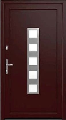 DRUTEX Haustür Modell 5 - Duisburg in Braun Maron