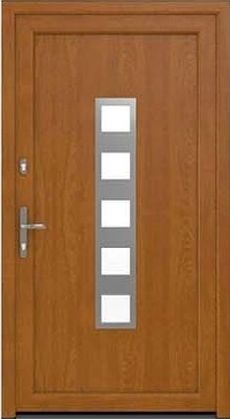 DRUTEX Haustür Modell 5 - Duisburg in Golden Oak