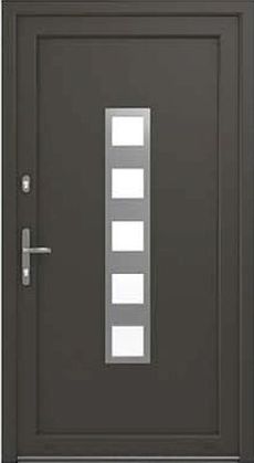 DRUTEX Haustür Modell 5 - Duisburg in Quarzgrau