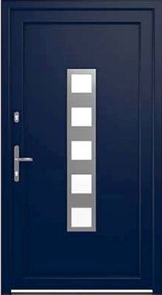 DRUTEX Haustür Modell 5 - Duisburg in Stahlblau