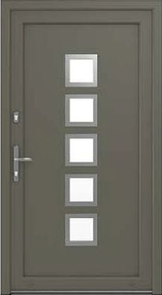 DRUTEX Haustür Modell 6 - Bochum in Basaltgrau glatt