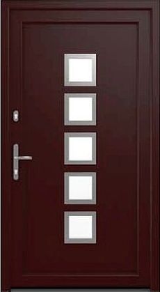 DRUTEX Haustür Modell 6 - Bochum in Braun Maron