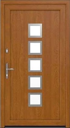 DRUTEX Haustür Modell 6 - Bochum in Golden Oak