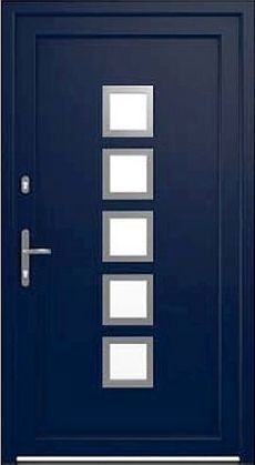 DRUTEX Haustür Modell 6 - Bochum in Stahlblau