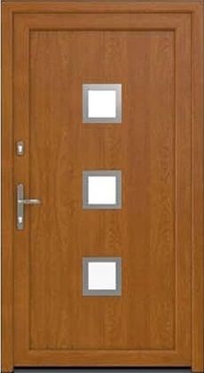 DRUTEX Haustür Modell 7 - Wuppertal in Golden Oak