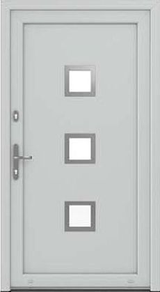 DRUTEX Haustür Modell 7 - Wuppertal in Lichtgrau