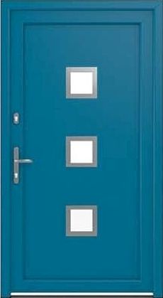 DRUTEX Haustür Modell 7 - Wuppertal in Brillantblau