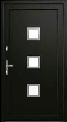 DRUTEX Haustür Modell 7 - Wuppertal in Schwarzbraun