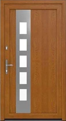 Drutex Haustür Modell 9 - Bonn in Golden Oak