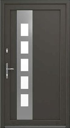 Drutex Haustür Modell 9 - Bonn in Quarzgrau