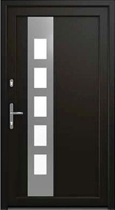 Drutex Haustür Bonn in Schwarz Light Black