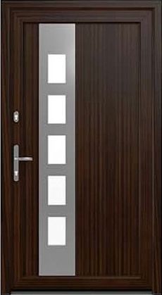 Drutex Haustür Bonn in Mahagoni