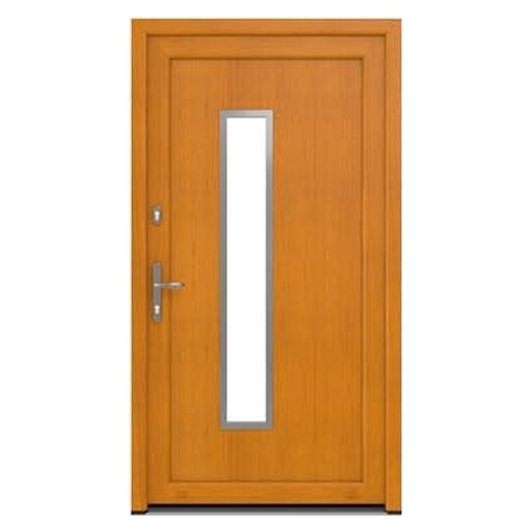 Kunststoff-Haustür von Drutex - Modell 1 in der Farbe Oregon