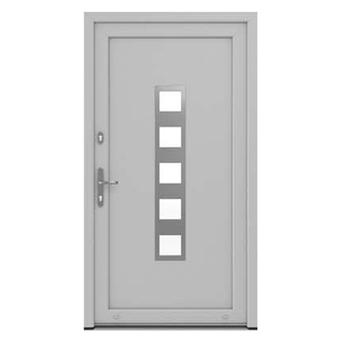 Kunststoff-Haustür von Drutex - Modell 5 in Silber D