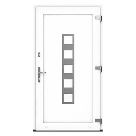 Kunststoff-Haustür innen weiß