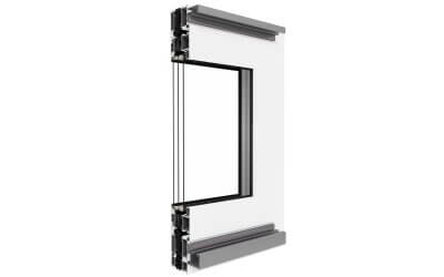 Vouwschuifdeur profiel van aluminium in wit