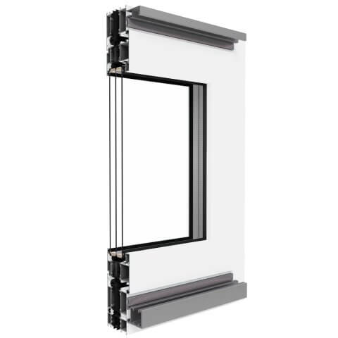 Aluminium Faltschiebetür Profil MB-70hi in Weiß