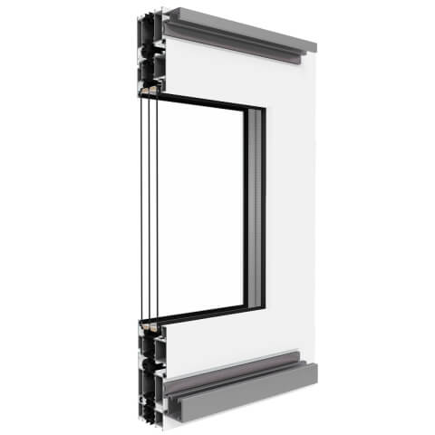 Aluminium vouwschuifdeur MB-70 wit