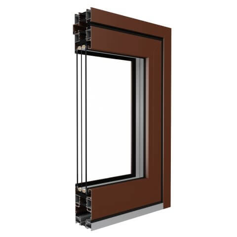 Aluminium Faltschiebetür Profil MB-86 Fold Line in Braun