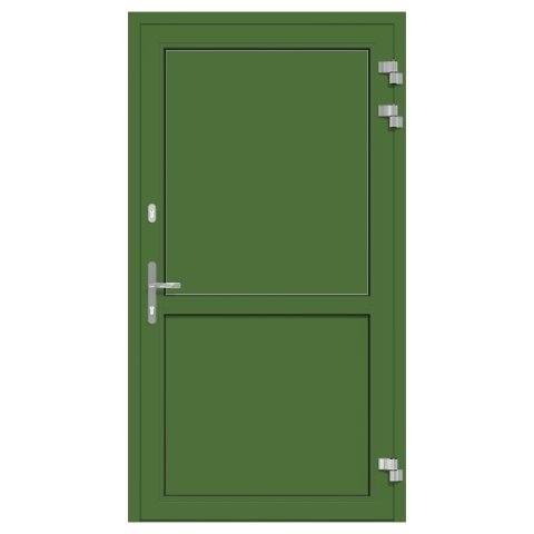 Aluminium Nebeneingangstür MB 45 Grasgrün