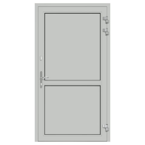 Aluminium Nebeneingangstür MB 45 Lichtgrau