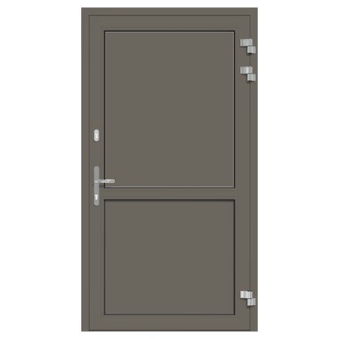 Aluminium Nebeneingangstür MB 45 Quarzgrau