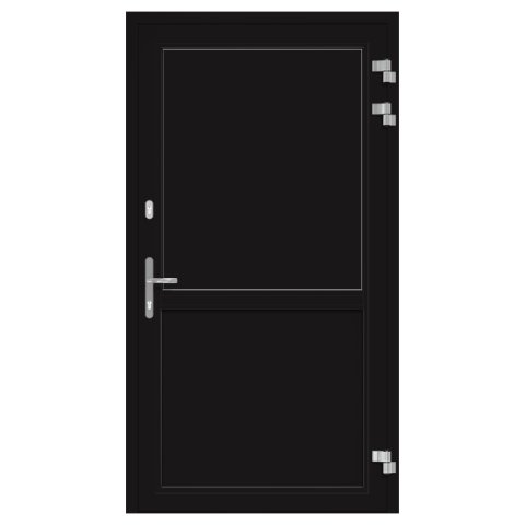 Aluminium Nebeneingangstür MB 45 Schwarzbraun