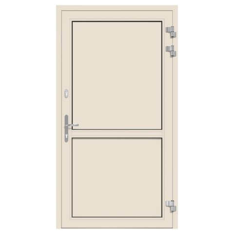 Aluminium Nebeneingangstür MB 45 Cremeweiß