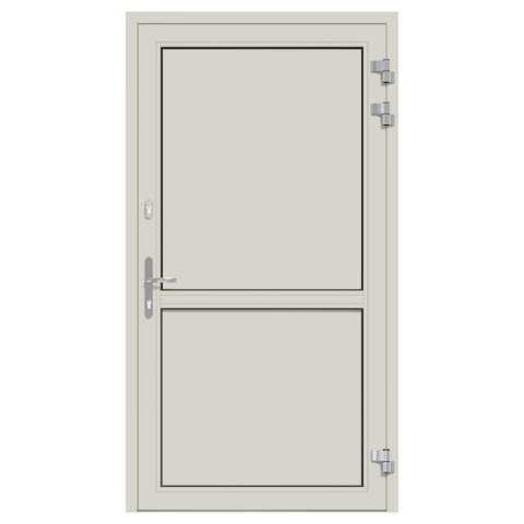 Aluminium Nebeneingangstür MB 45 Grauweiß